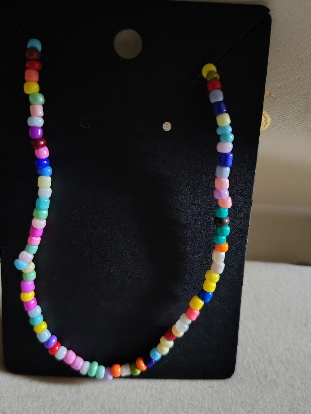 🔥New Handmade Seed Bead Choker Necklace – Vibrant Multi-Color Native-Inspired🔥